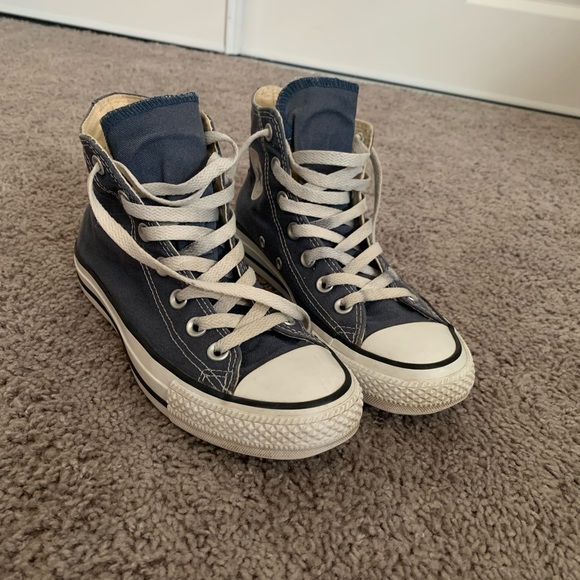 Navy High-Top Converse - Picture 5 of 6